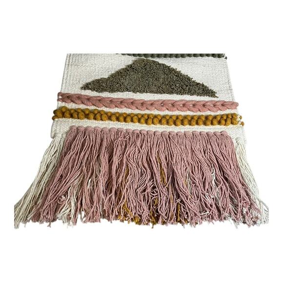 Urban Outfitters Sophia Wall Hanging Wall Decor Boho Fringe Geo-Woven Tapestry - Picture 8 of 11